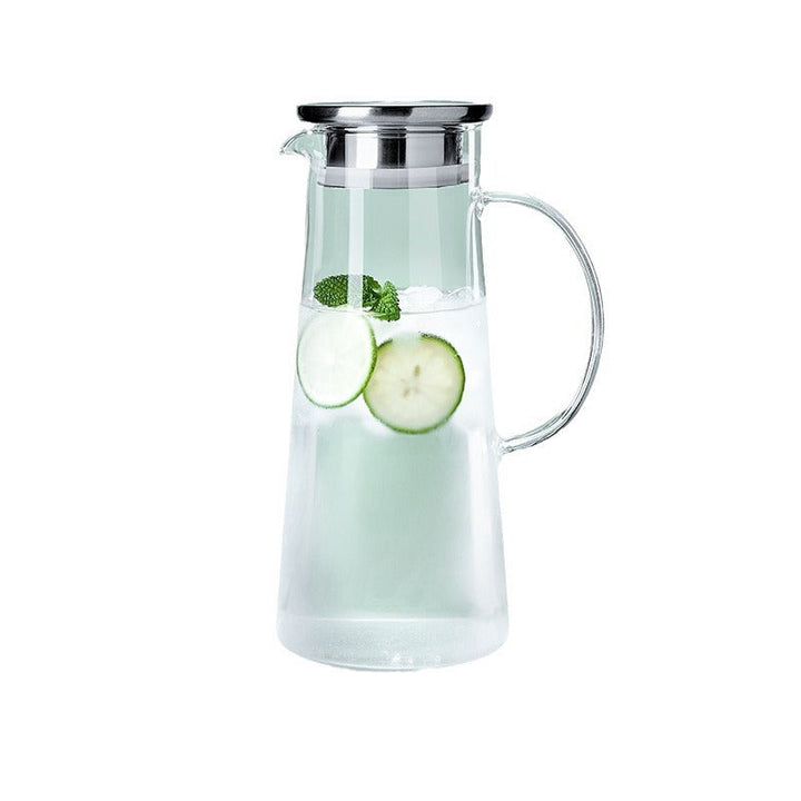 Ladies elegant glass jug with heat insulating lid Kalsten