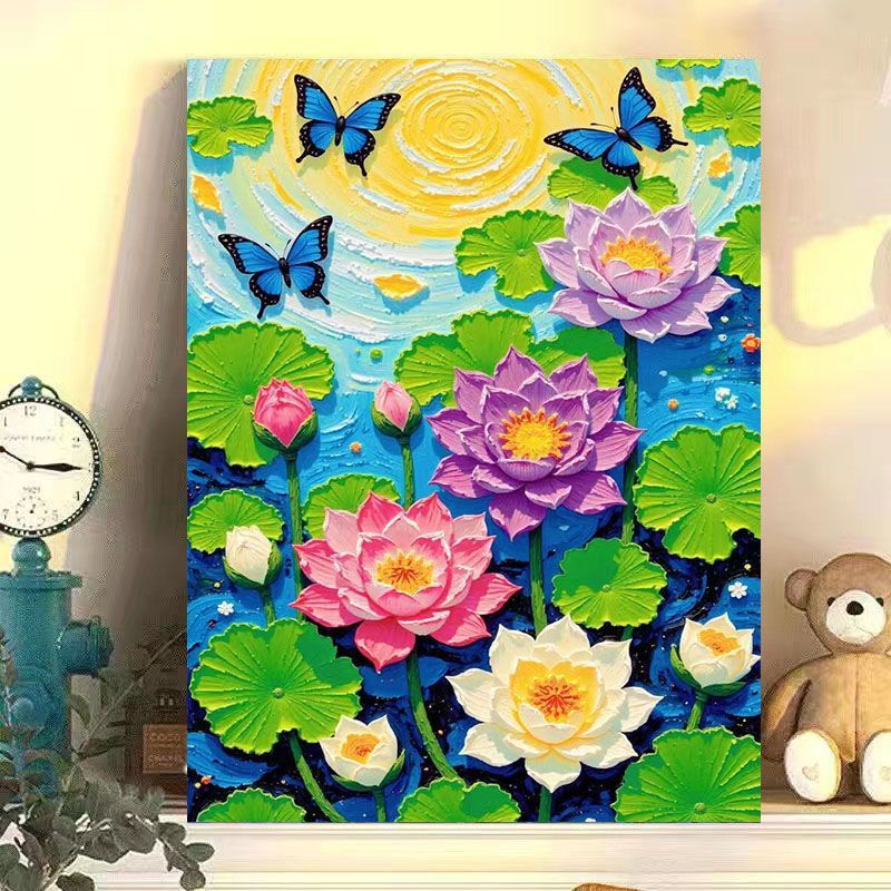 Elegant Floral Lotus Canvas Art Kalsten