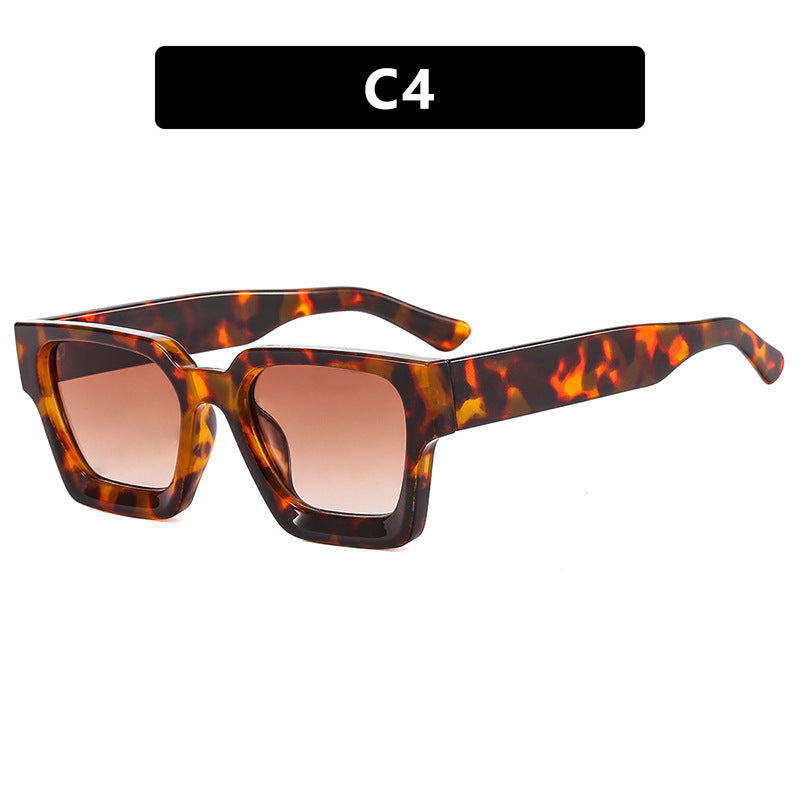 Ladies fashionable square sunglasses with yellow lenses Kalsten