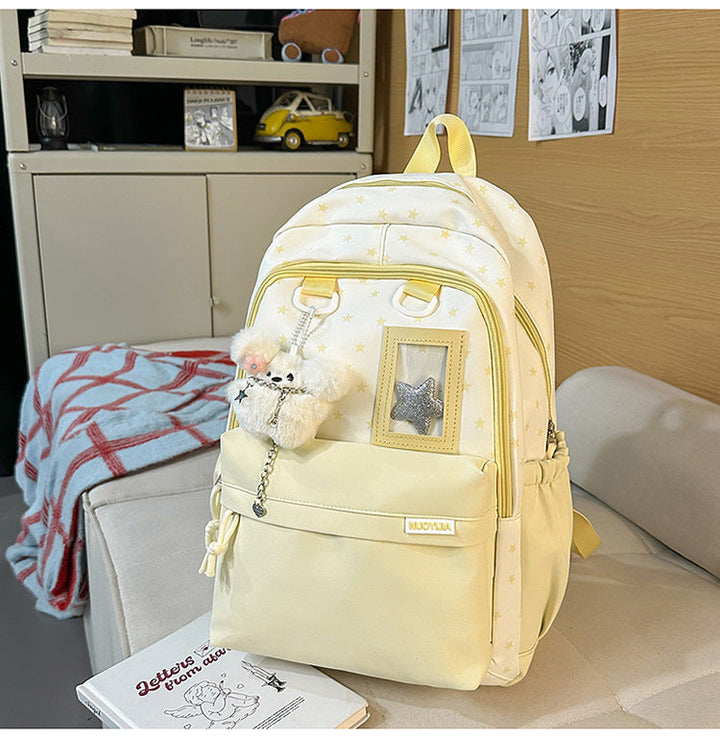 Cute Star-Embellished School Backpack