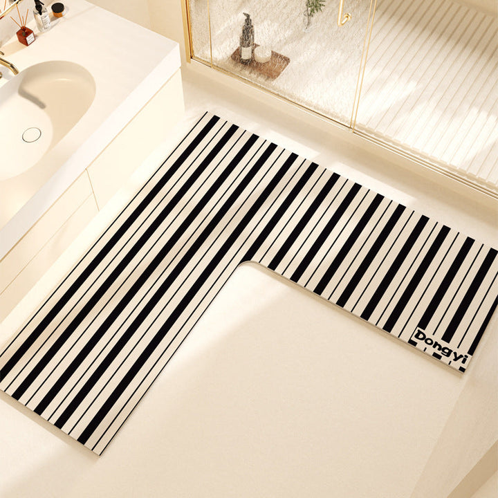 L-Shaped Soft Bath Mat Kalsten