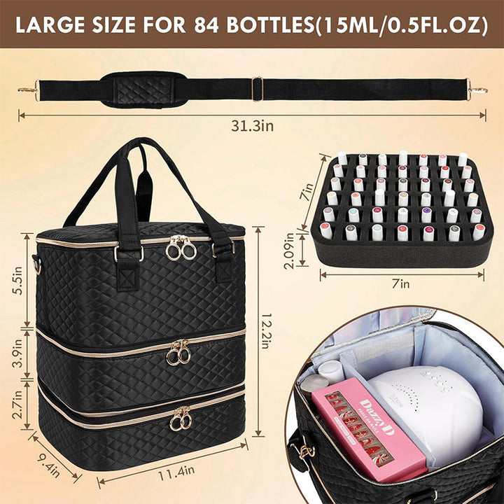 Cosmetic storage bag with multiple compartments Kalsten