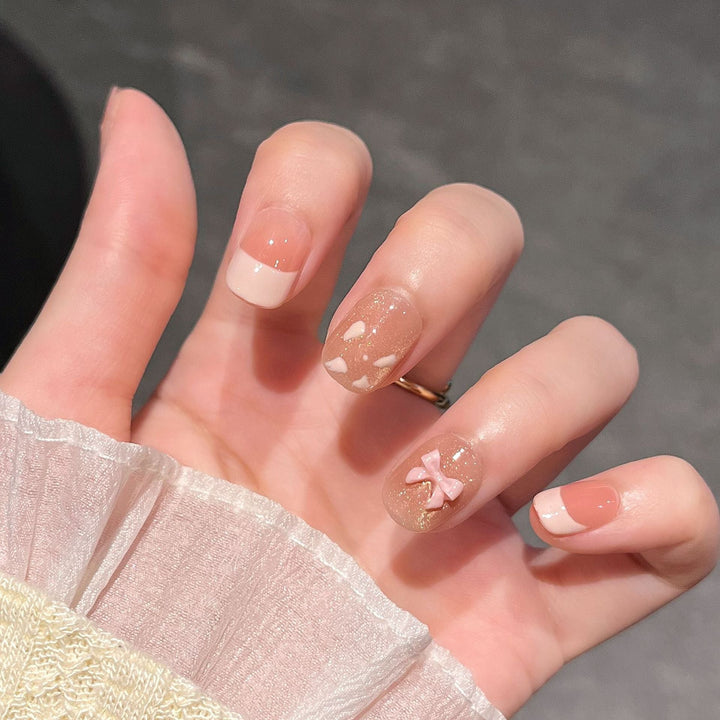 Artistic Nail Design with Cute Bows Kalsten