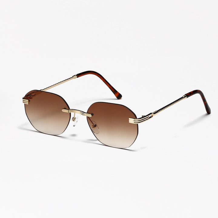 Ladies geometric sunglasses with elegant metal frame Kalsten