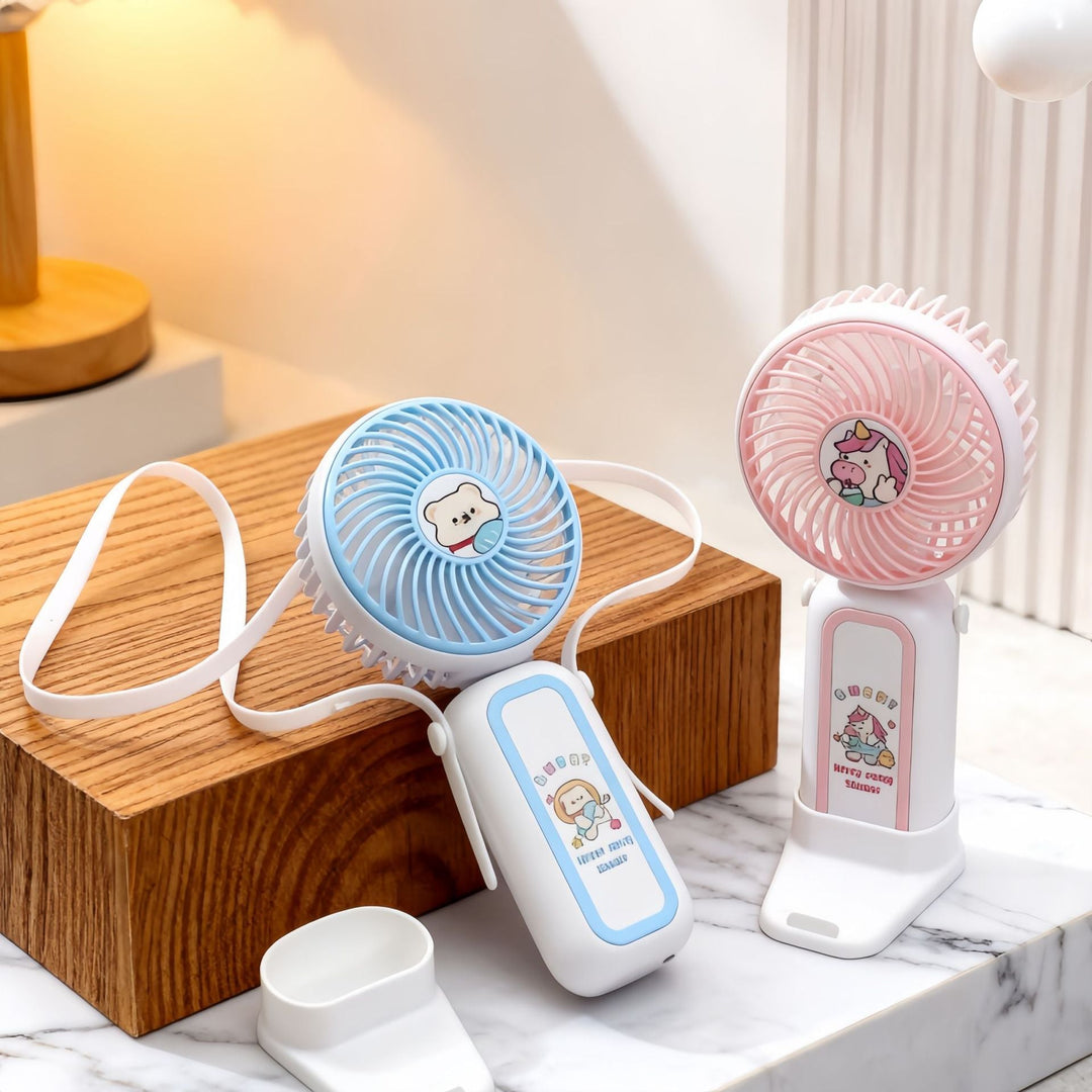 Women's portable hand fan with cute cartoon design Kalsten