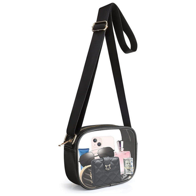 Practical shoulder bag with transparent inserts Kalsten