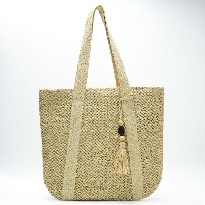 Generous shoulder bag made of natural material Kalsten