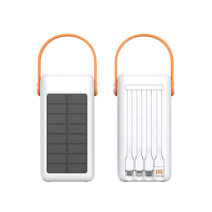 Portable Solar Power Bank with Integrated Cable Management and LED Display Kalsten