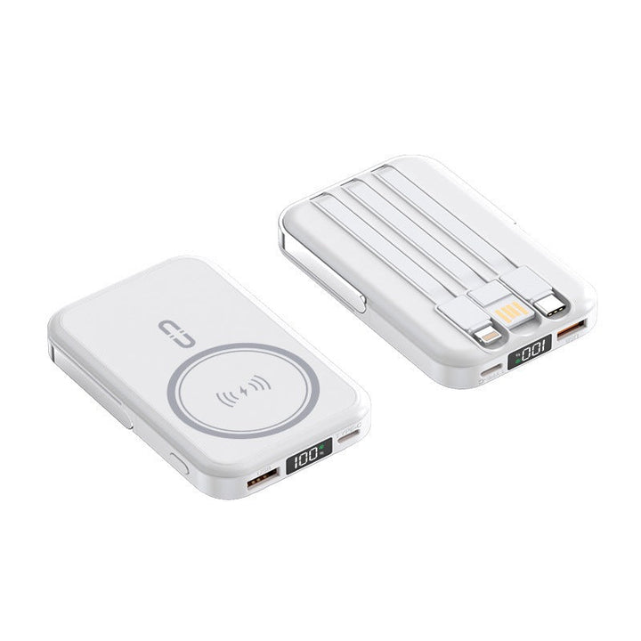 Portable induction power bank with integrated stand and multiple connections Kalsten