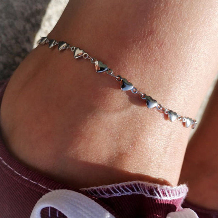 Heart-Inspired Chain Anklet Kalsten