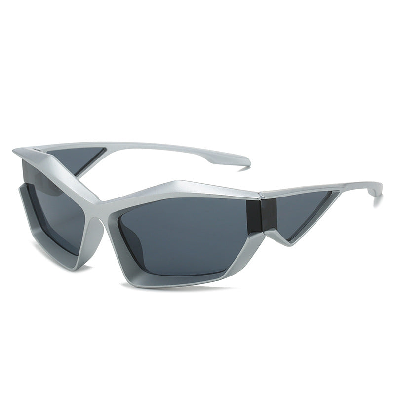 Women's sporty performance sunglasses with modern geometry frame Kalsten