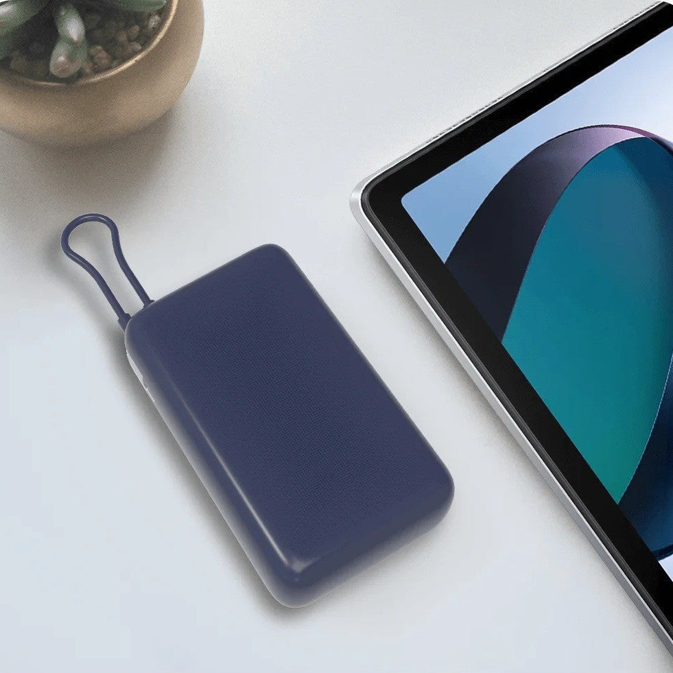 Compact Slim portable power bank with dual fast-charge USB-C ports and durable lanyard Kalsten