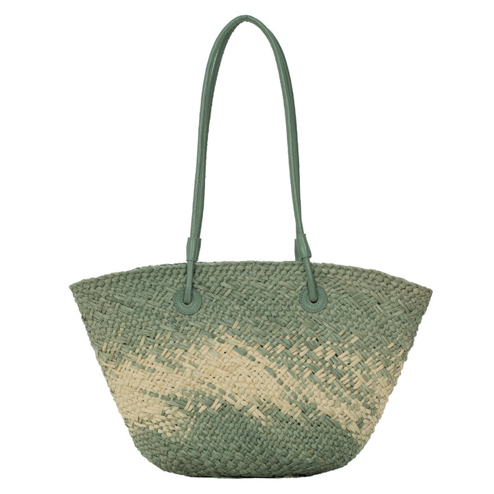 Elegant Rattan-Style Handbag with Double Handle Kalsten