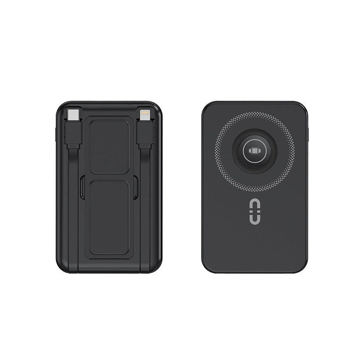 Portable power bank with integrated Qi charging function and magnetic connection Kalsten
