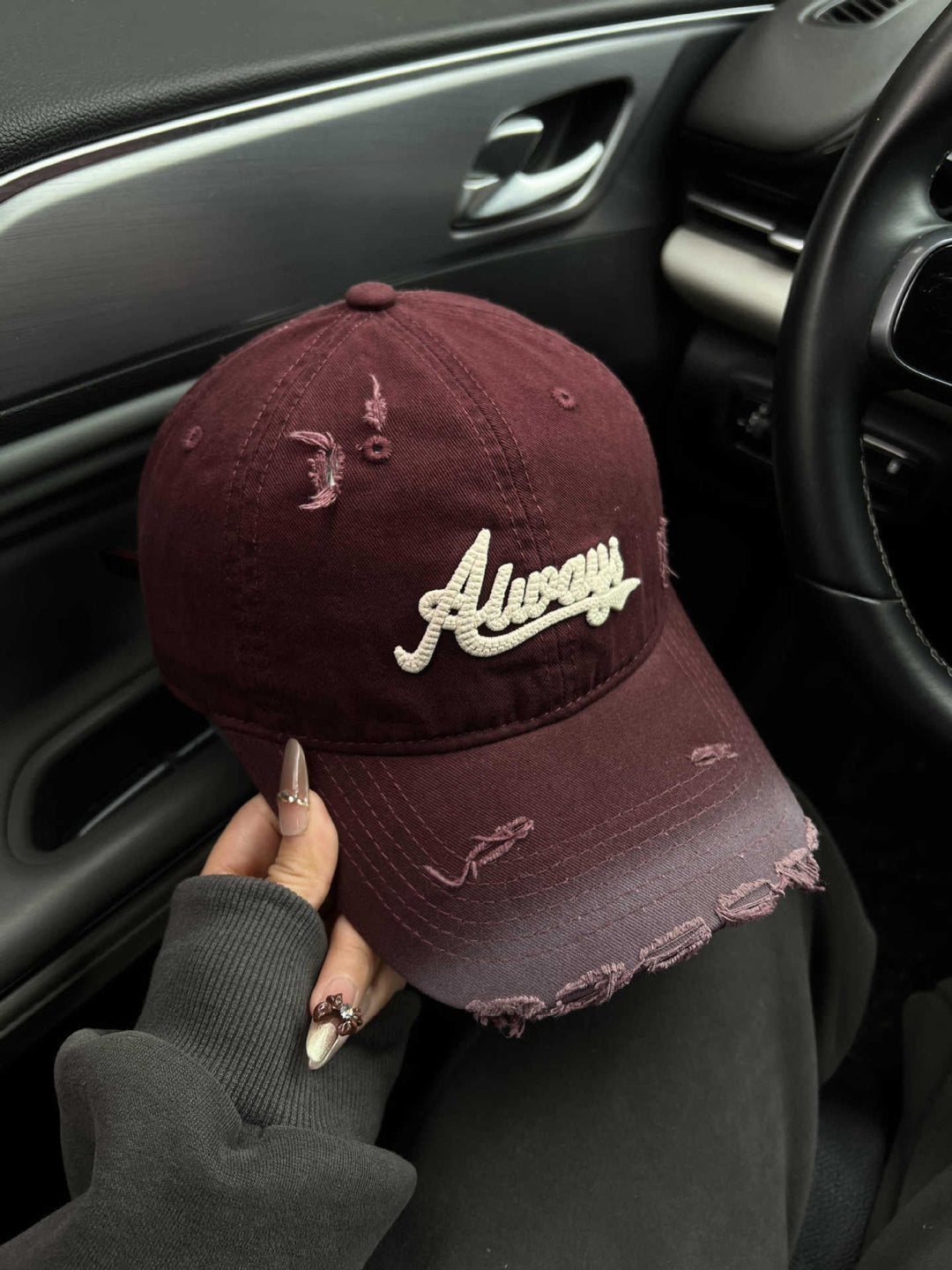 Women's Distressed Graphic Baseball Cap Kalsten