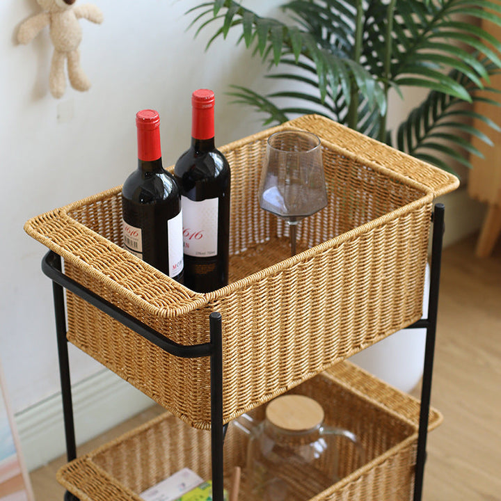 Unisex Rectangular Storage Basket made of high-quality wicker Kalsten