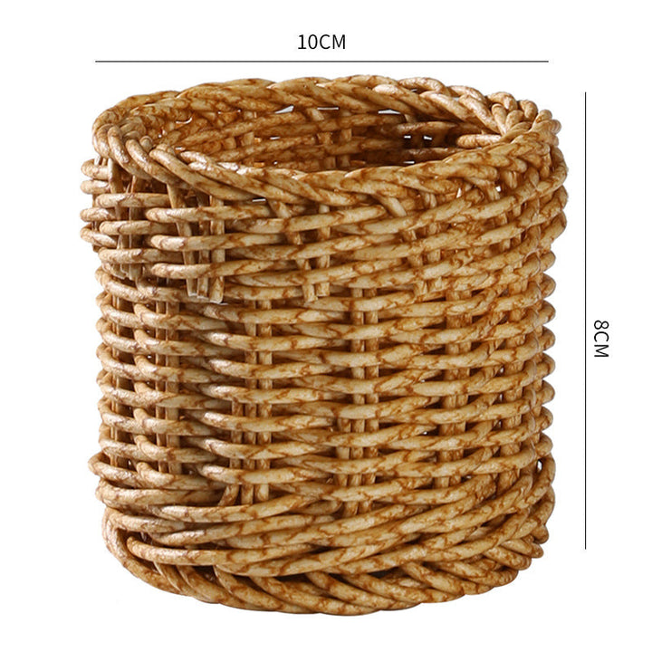 Handcrafted Round Wicker Storage Basket Kalsten
