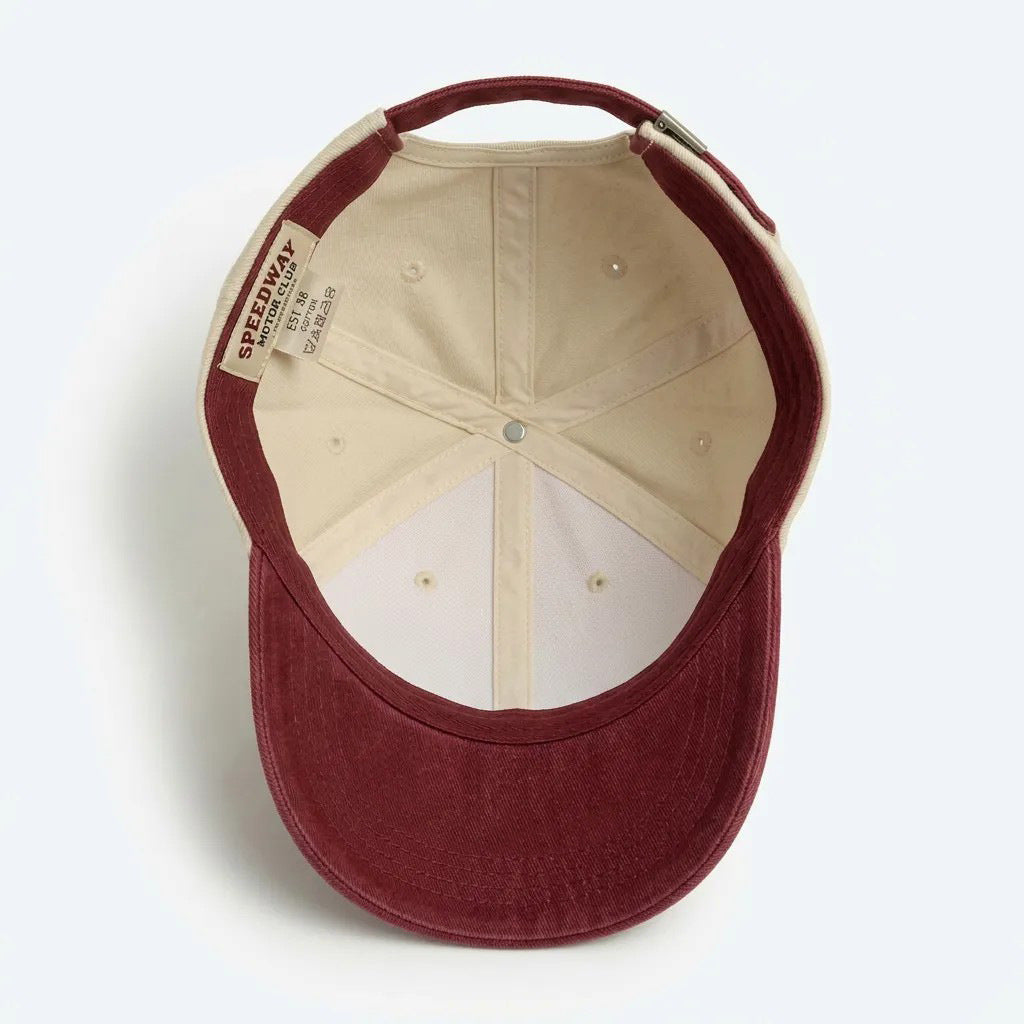 Women sporty cap with racing motif Brehn