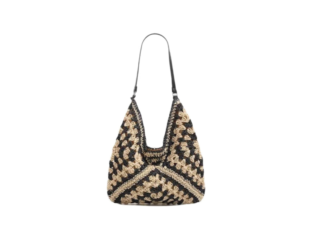 Handbag with Artistic Macrame Design and Flexible Carrying Comfort Kalsten