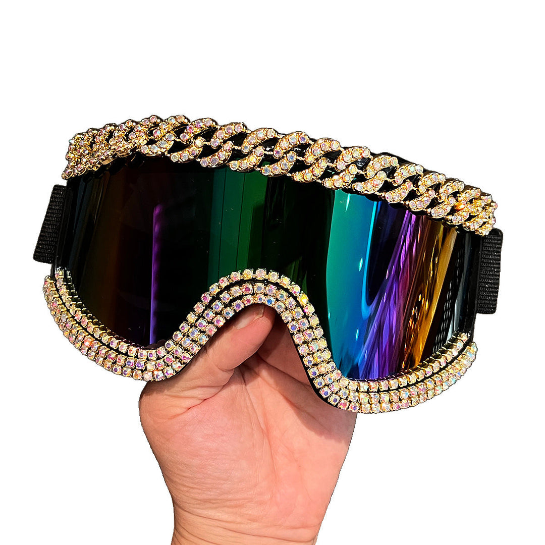 Women Ski Goggles with Glamorous Crystal Frame Kalsten