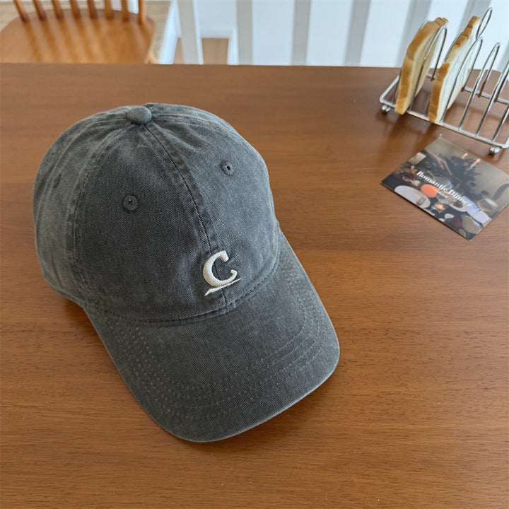 Men's Vintage-Inspired Washed Denim Cap Kalsten