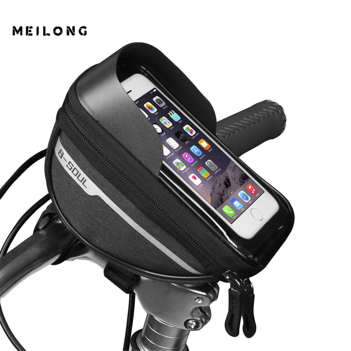 touchscreen handlebar phone bag with waterproof shell and reflective strip Kalsten