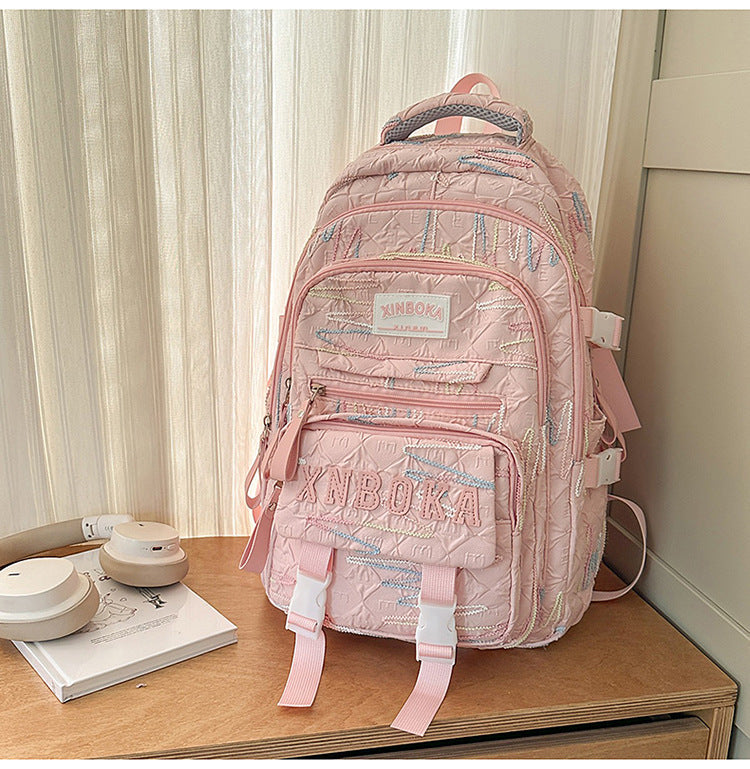 Multi-Functional Patterned School Backpack