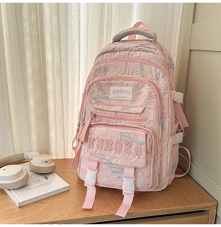 Multi-Functional Patterned School Backpack
