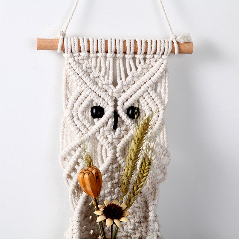 Macrame Owl Hanging Planter Acalora