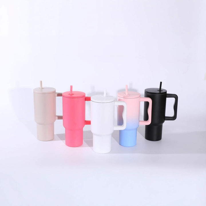 Ladies insulated mug with handle and straw Kalsten