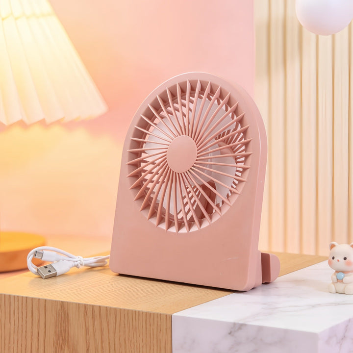 Women's Portable Table Fan with USB Connection and Adjustable Tilt Angle Kalsten