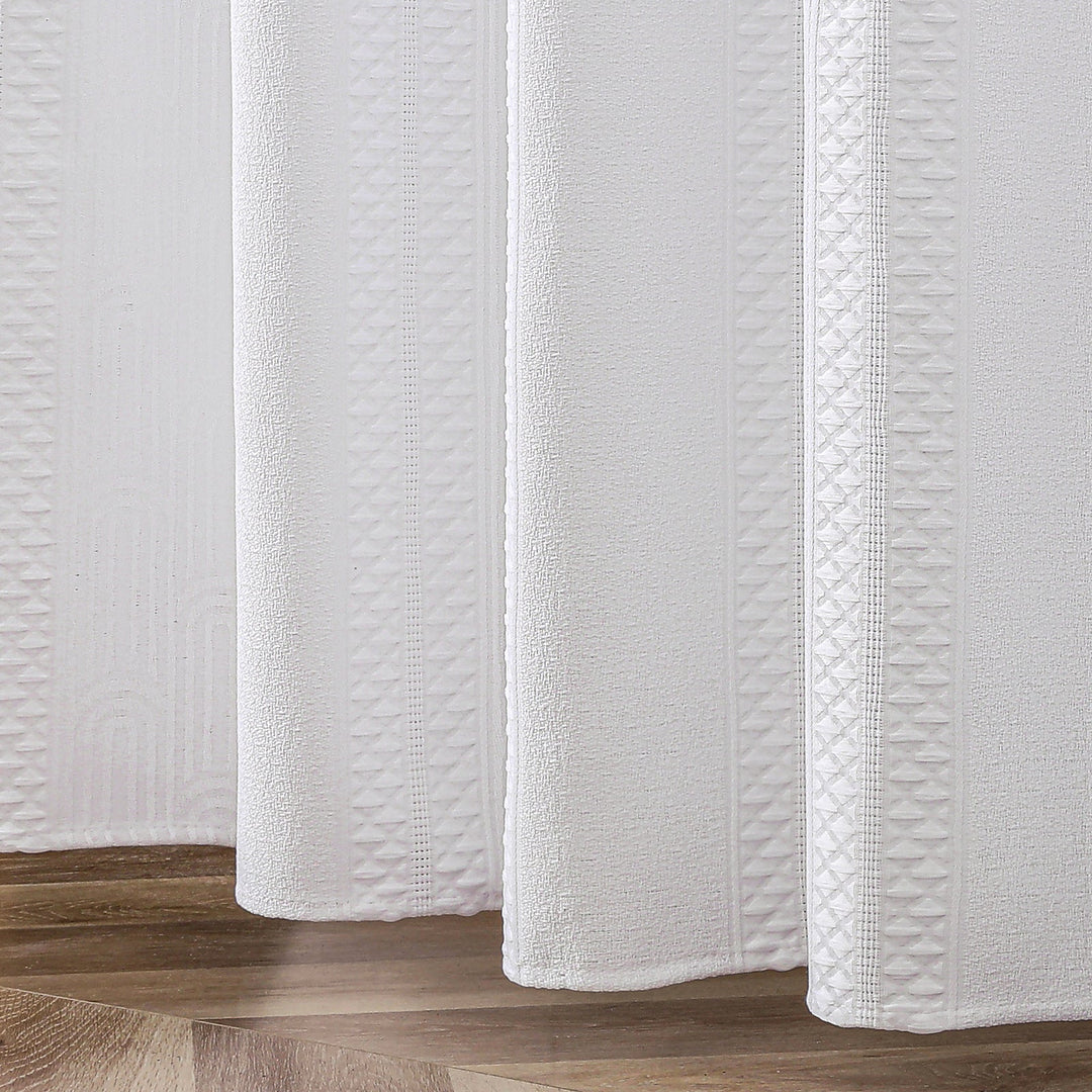 Textured Leaf Pattern Shower Curtain Kalsten