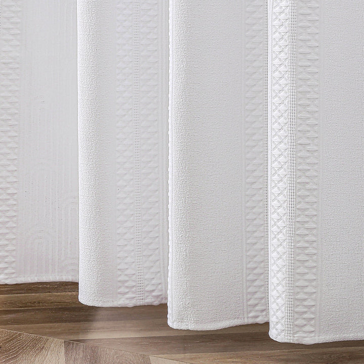 Textured Leaf Pattern Shower Curtain Kalsten
