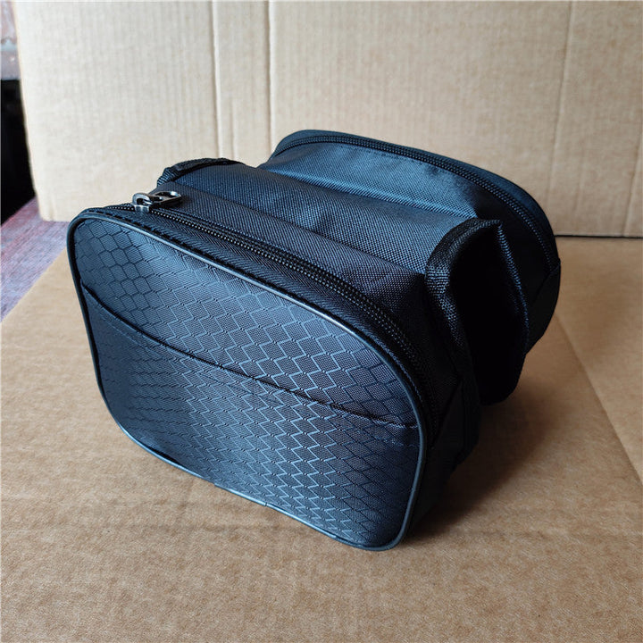 dual-compartment reflective cycling saddle pannier bag with waterproof fabric and quick-release straps Kalsten
