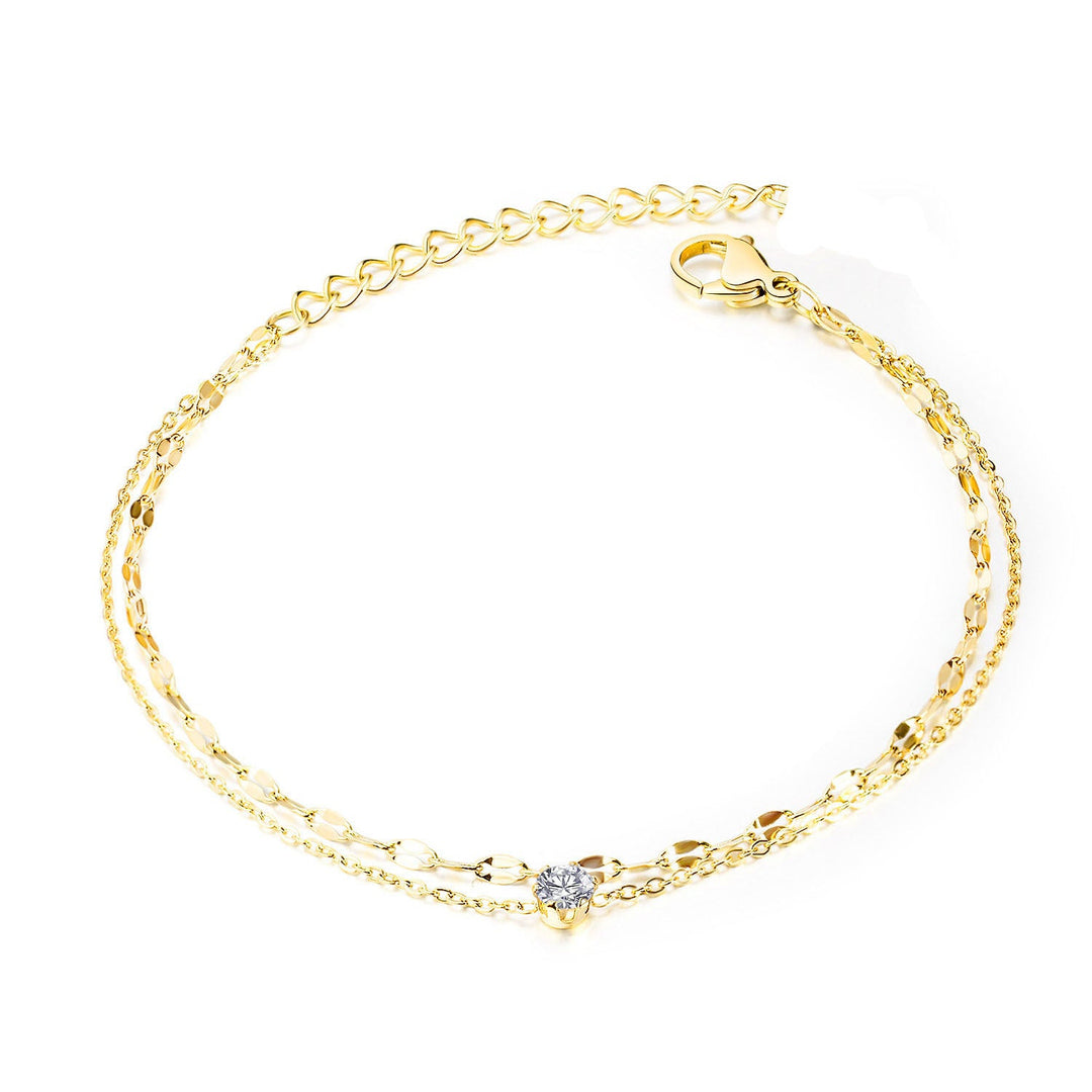 Dazzling Double Strand Anklet Kalsten