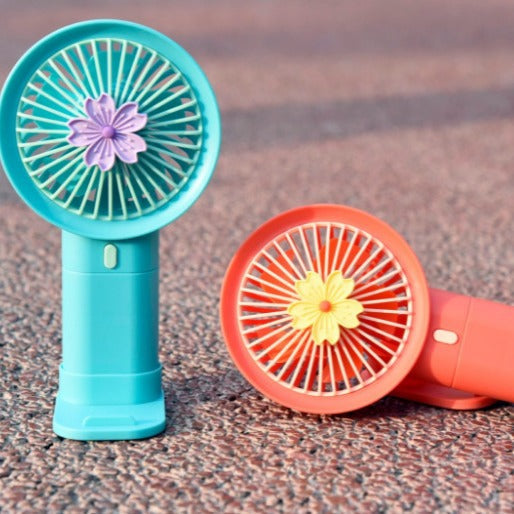 Unisex Portable Mini Hand Fan with Attractive Floral Pattern Kalsten