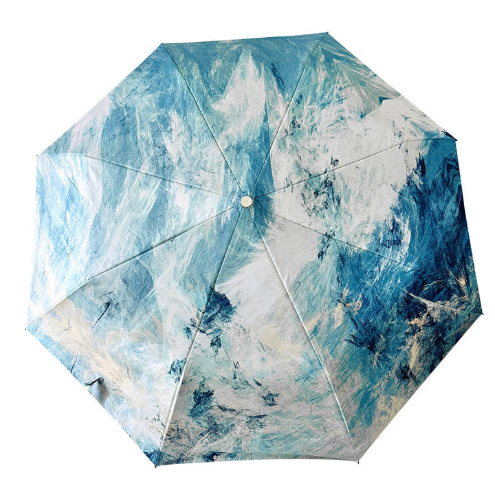 Ladies elegant folding umbrella with unique marble pattern Kalsten