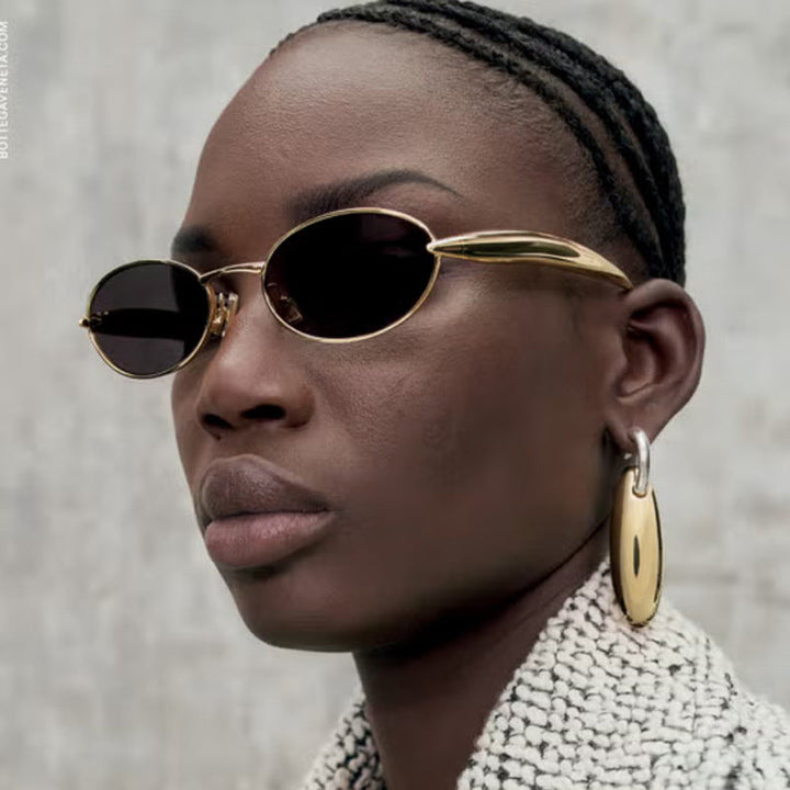 Women's fashionable sunglasses with oval frame and sparkling details Kalsten