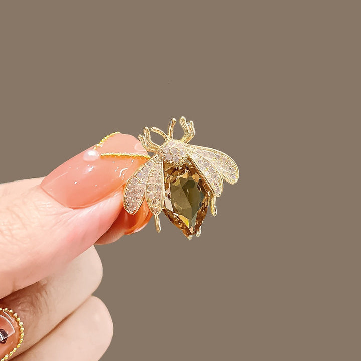 Exclusive bee brooch with crystals Kalsten