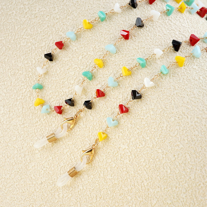 Heart-Shaped Beaded Eyewear Chain Kalsten