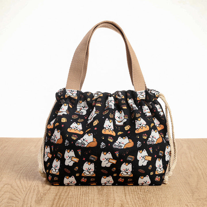 Drawstring Cat-Themed Storage Bag Kalsten