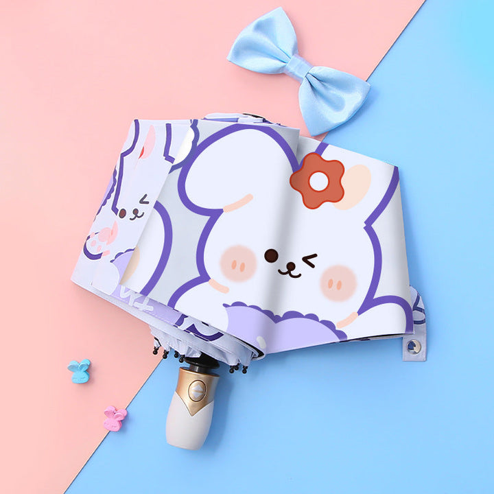 Ladies Folding Umbrella with Cute Animal Design Kalsten