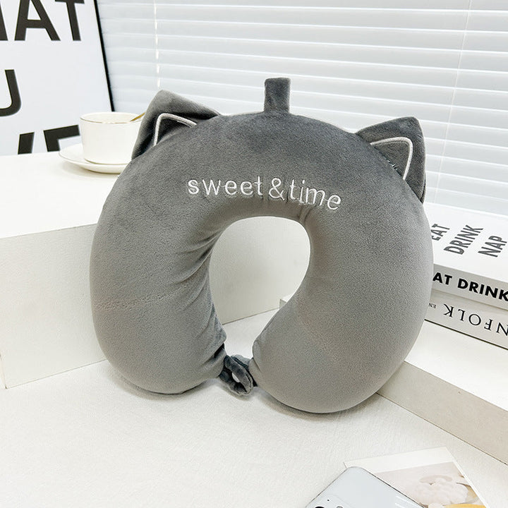 Women Kitten Neck Support Pillow Kalsten