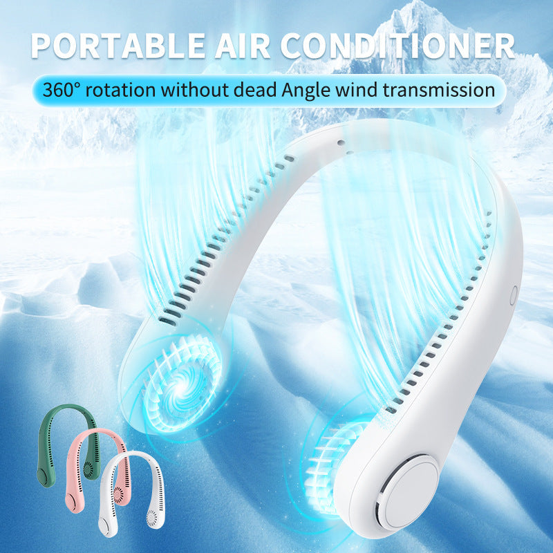 Ladies Portable Neck Fan with Ergonomic Design Kalsten