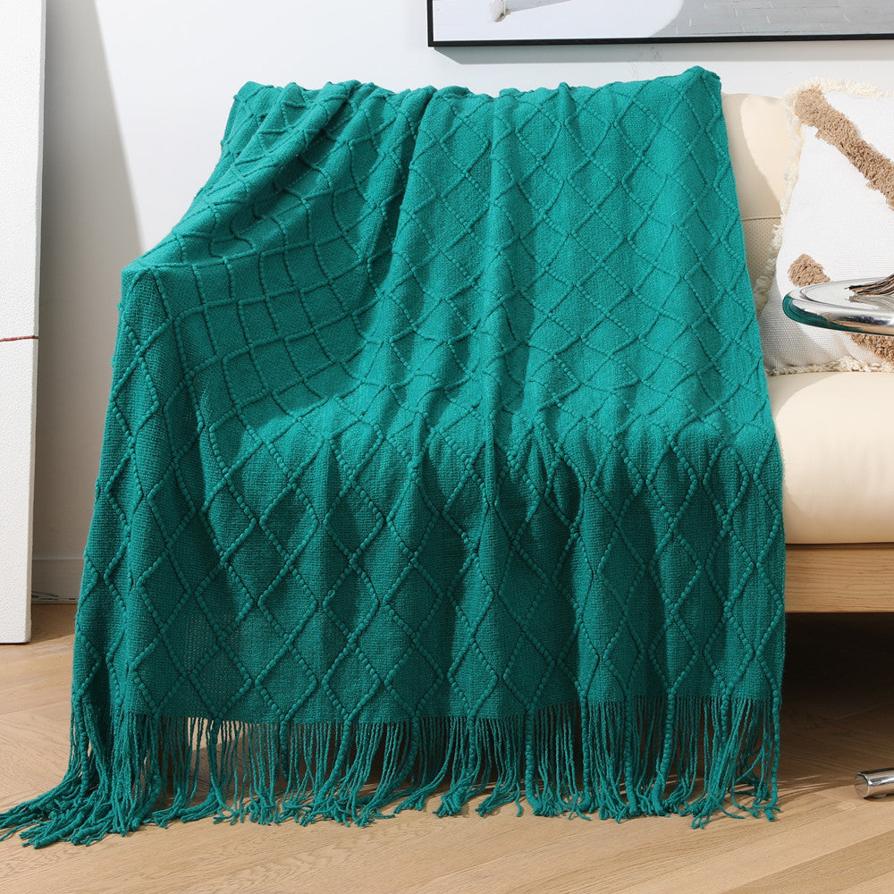 Women's elegant and cozy throw blanket with decorative pattern Kalsten
