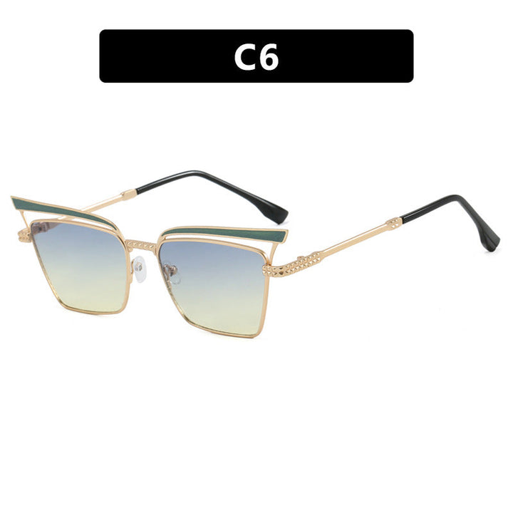 Women's square designer glasses with delicate metal frame Kalsten