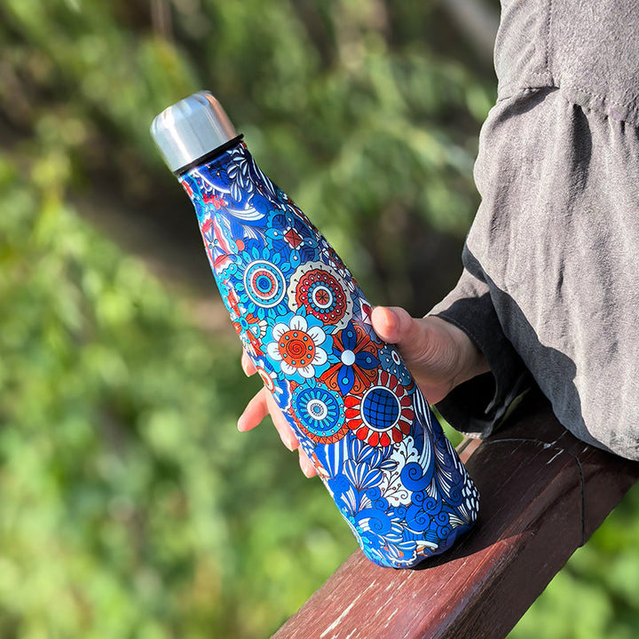 Unisex double-walled insulated bottle made of stainless steel with vacuum insulation and leak-proof screw cap Kalsten