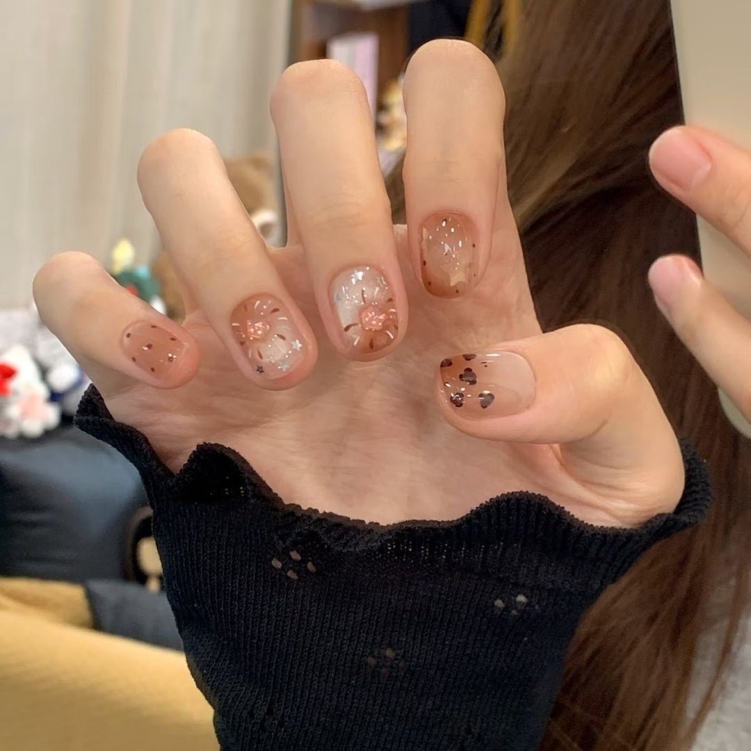 Artistic Nail Design with Decorative Elements Kalsten