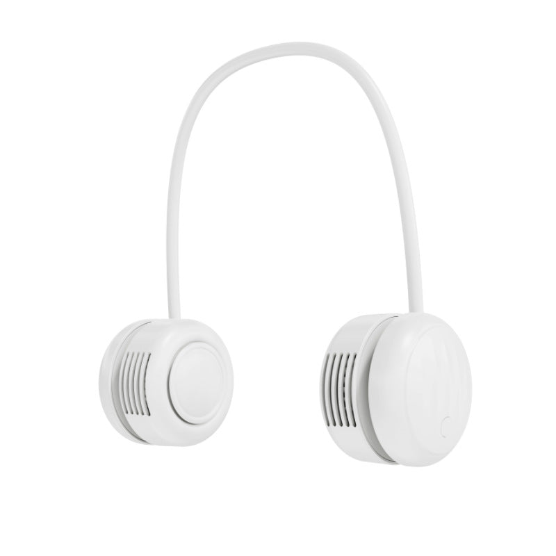 Cooling hands-free dual-head wearable neck fan with flexible gooseneck and USB-C recharge Kalsten
