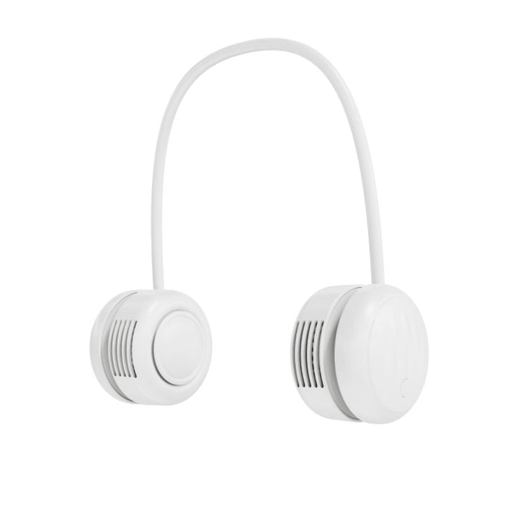 Cooling hands-free dual-head wearable neck fan with flexible gooseneck and USB-C recharge Kalsten
